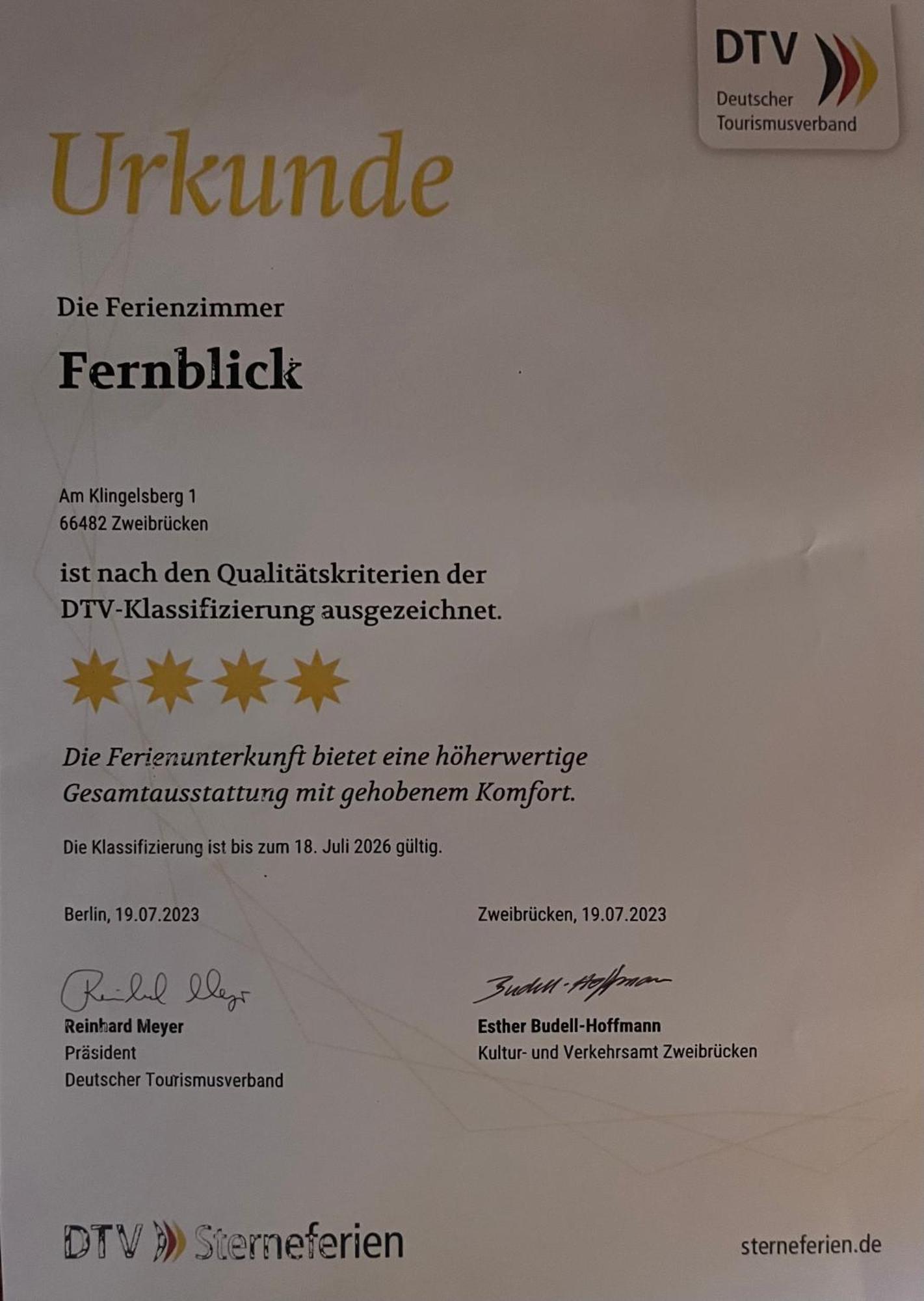 Apartmán Fernblick Zweibrücken Exteriér fotografie
